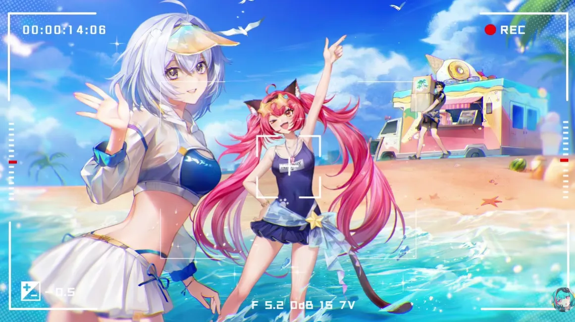 NTE Version 1.3 summer outfit showcase for the Appraiser, Nanally, and Chaos
