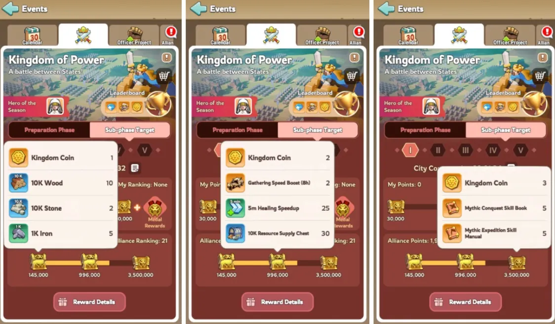 Kingshot Kingdom of Power Event - Alliance Rewards Chests