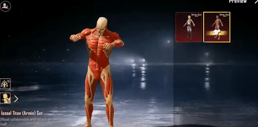 Colossal Titan (Armin) Set anime