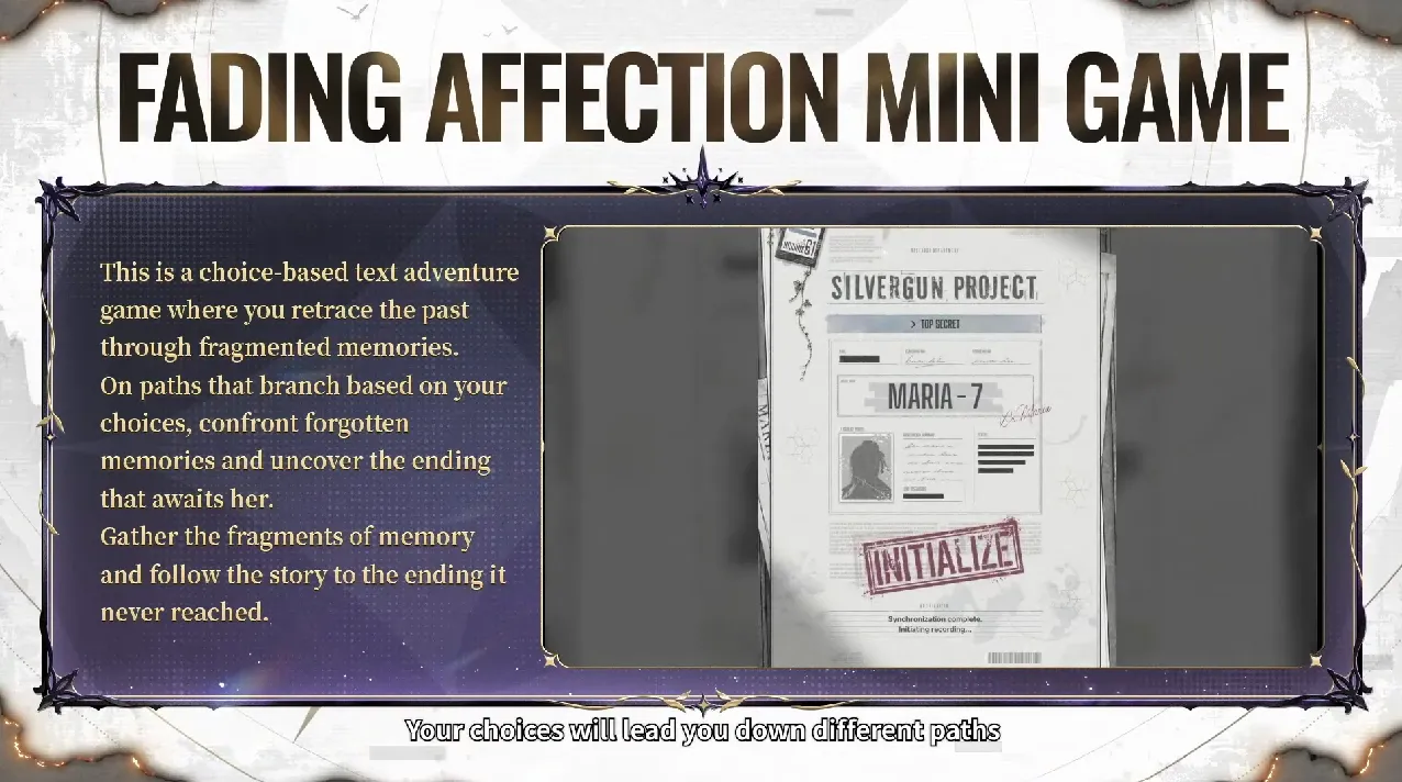NIKKE Fading Affection 4th Anniversary minigame