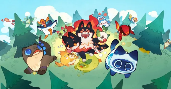 Monster Survival characters in a forest landscape