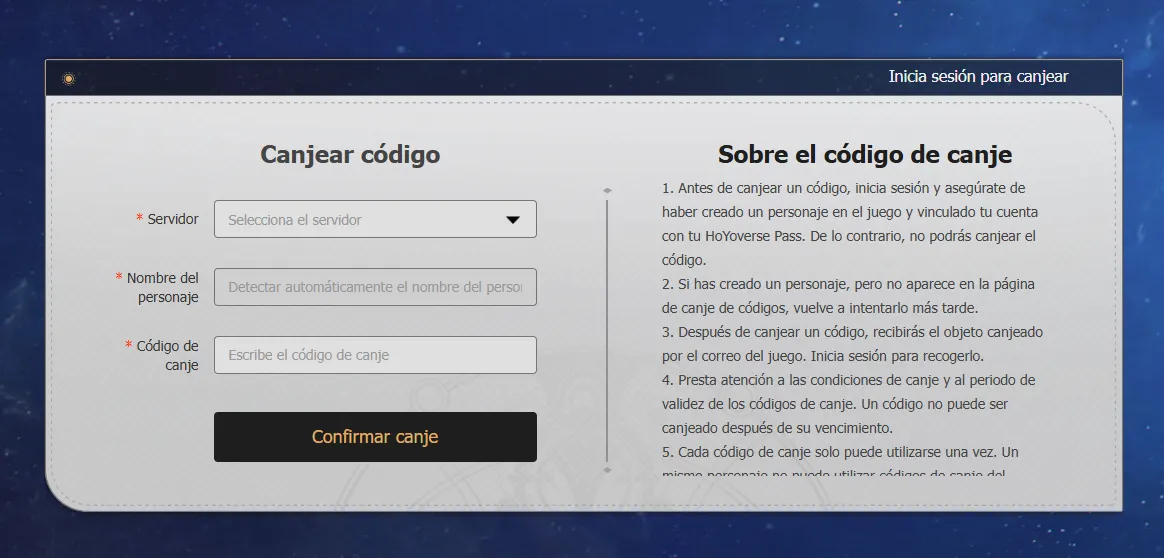 El sitio web oficial de HSR