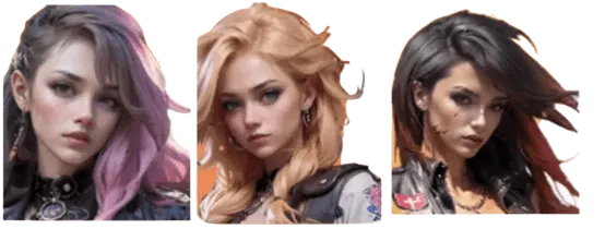 Giselle, Natalie, Elizabeth