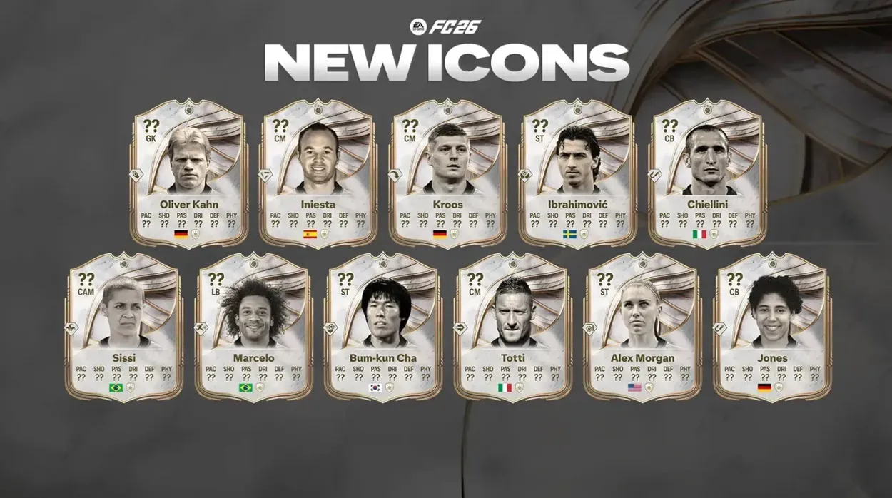 Los íconos en FC 26