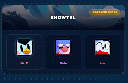 Brawl Stars Snowtel Trio mit Mr. P, Gale und Lou
