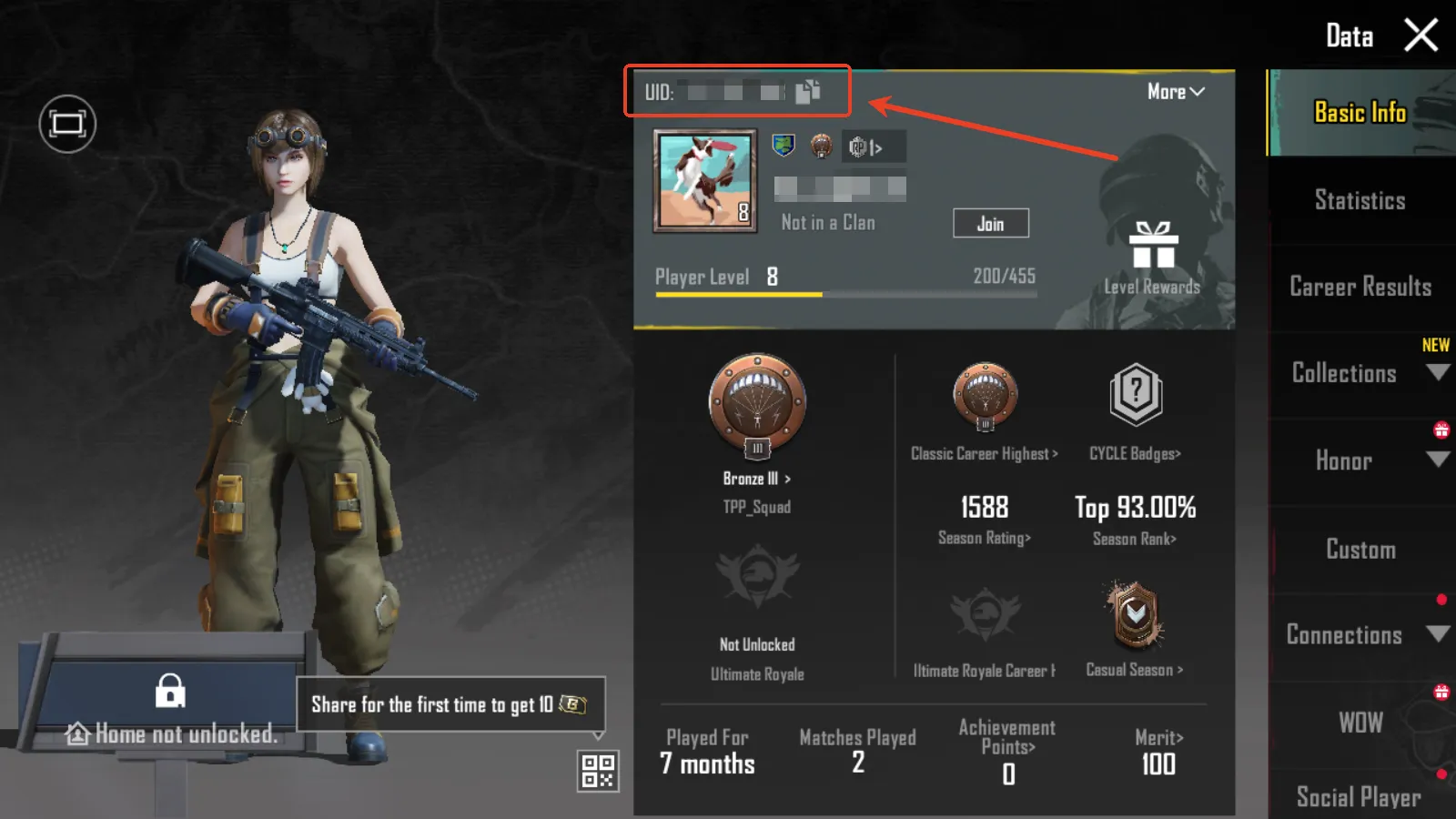 how to find pubg uid