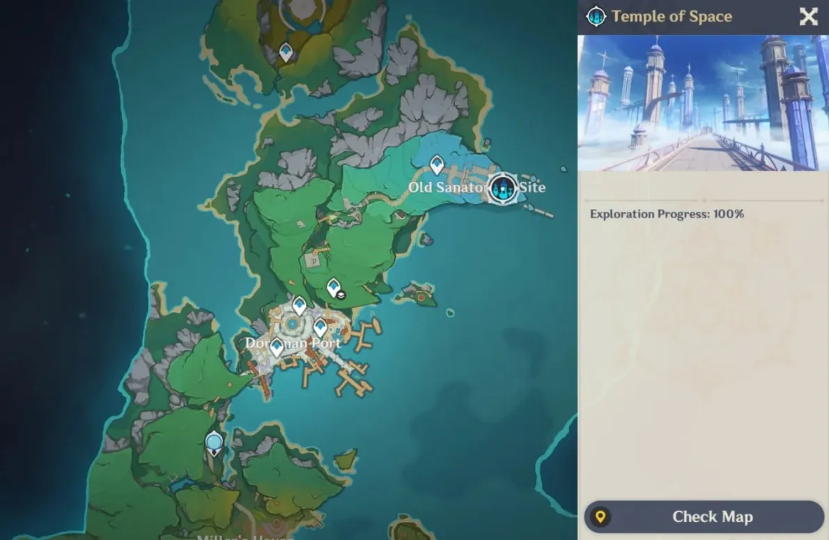 Windrest Peak and Temple of Space areas