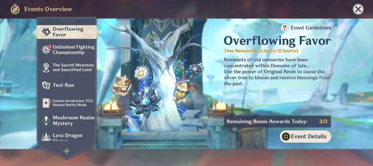 Overflowing Favor