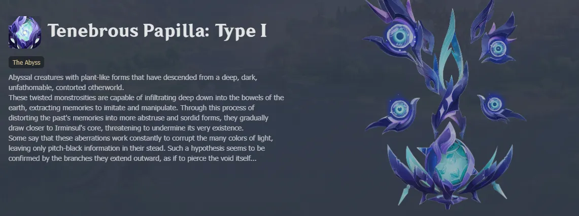 Lv. 30+ Tenebrous Papilla
