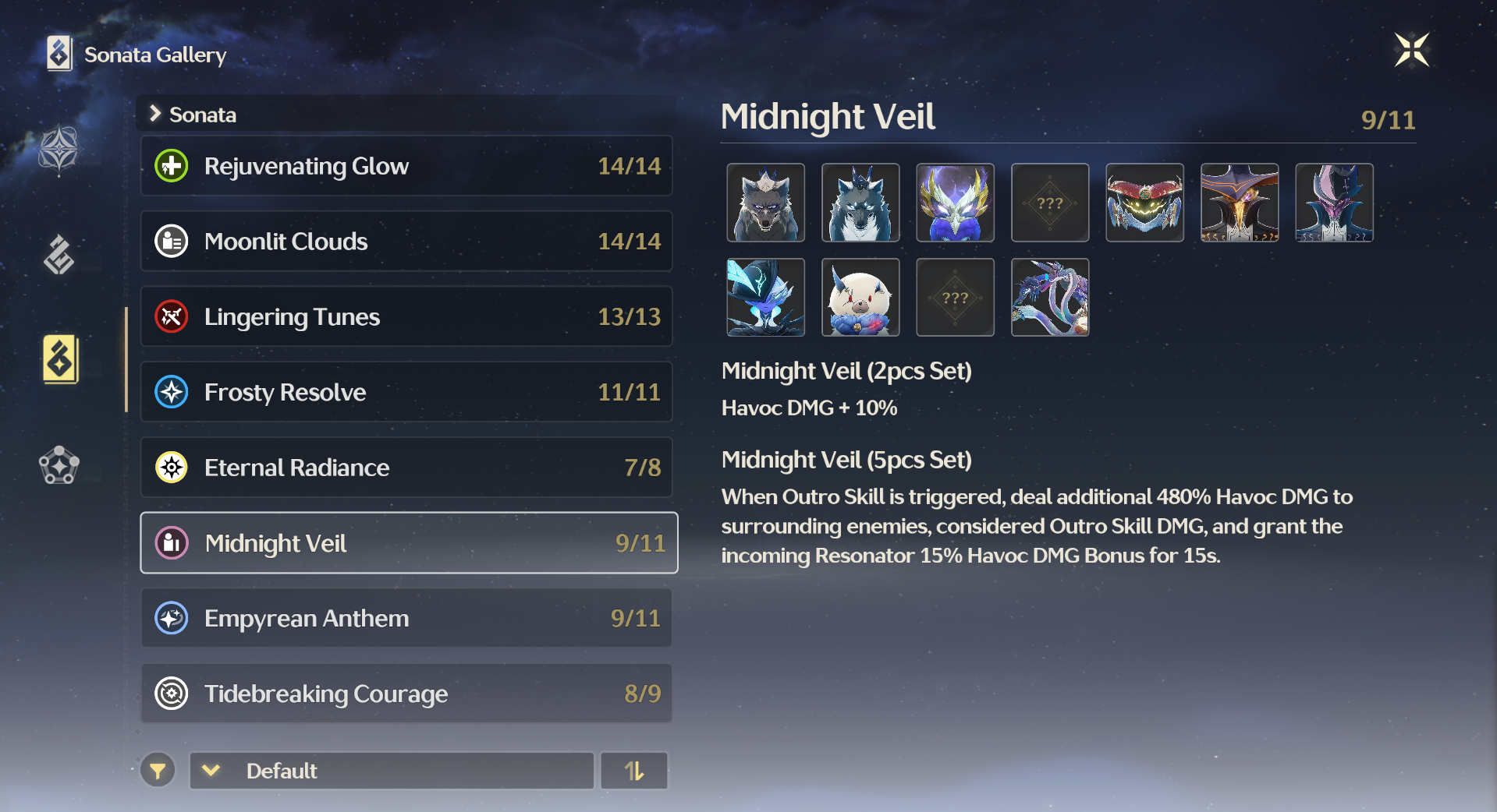 roccia echoes set Midnight Veil