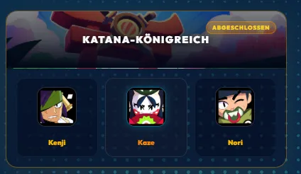 Brawl Stars Katana-Königreich Trio mit Kenji, Kazo und Nori