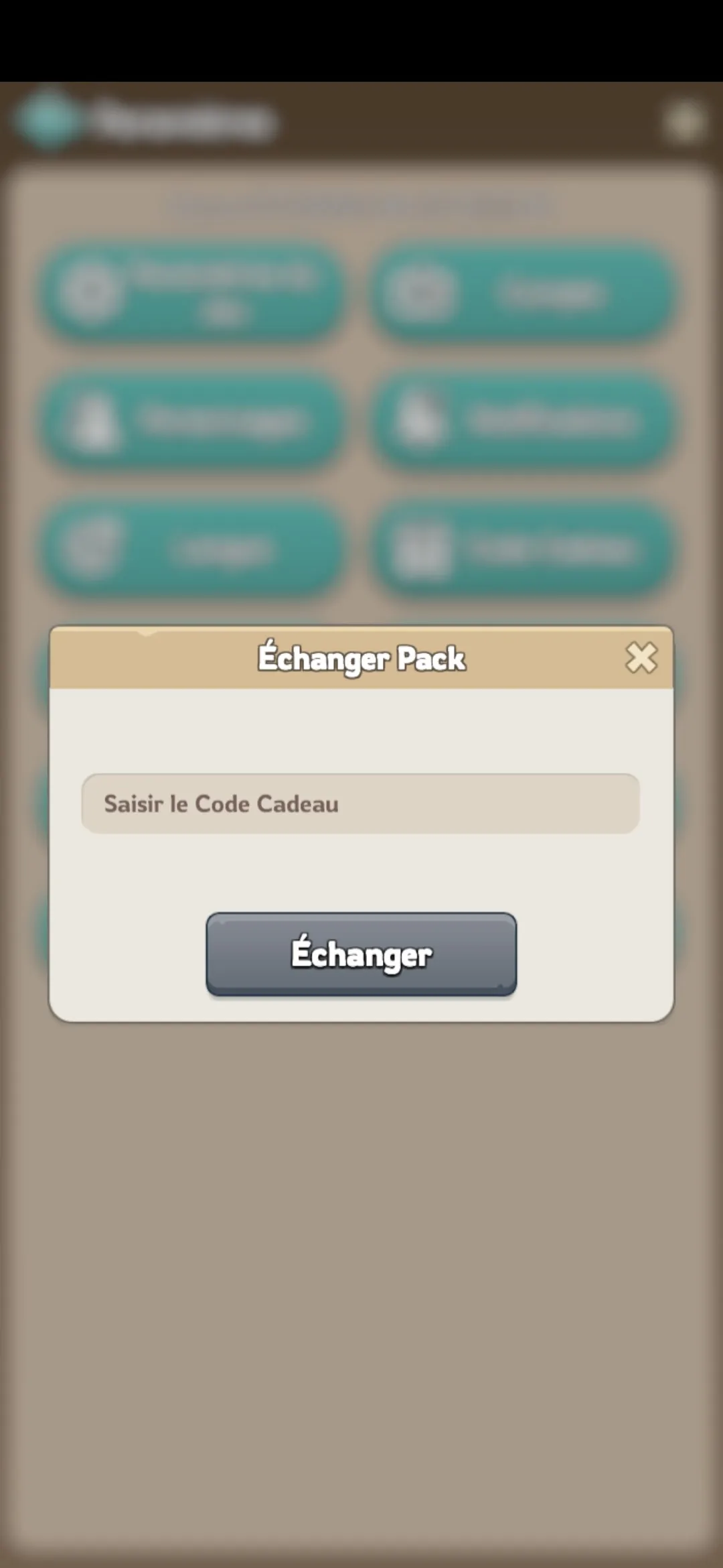 Utiliser le code cadeau.