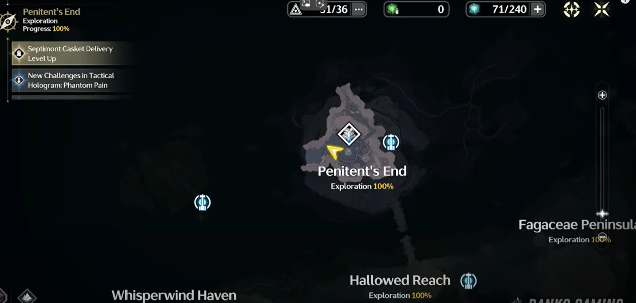 Resonance Nexus Location on the Southwest Hillside of the Central Beacon
