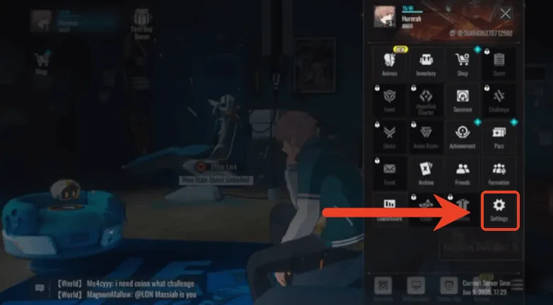 Step 2: Tap the Settings icon and enter the Settings menu.