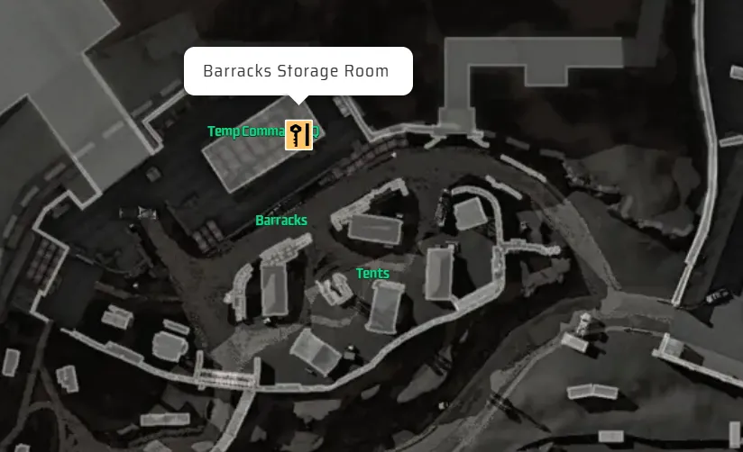 Barrack Storage Room Location