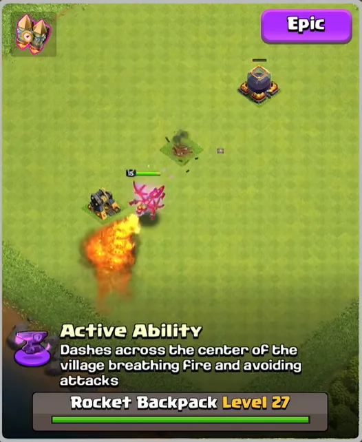 COC Balance Update Rocket Backpack