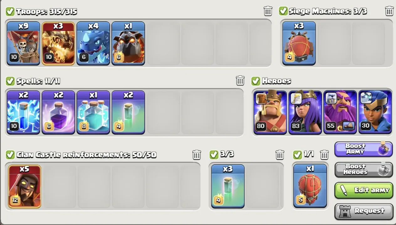 Electro Dragon Army|Clash of Clans