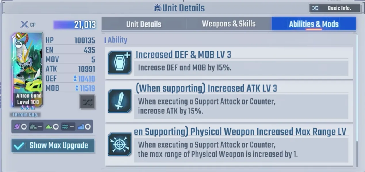Altron Gundam Abilities