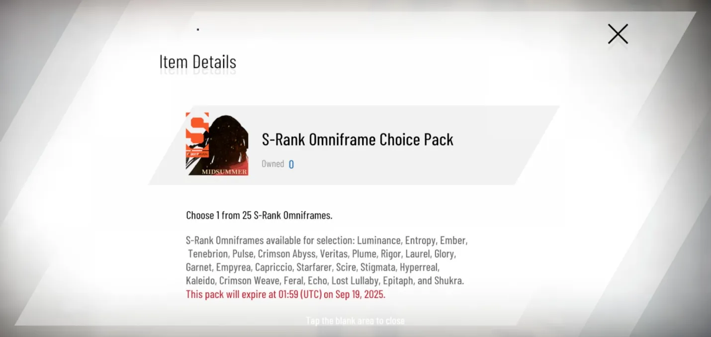 Special Free S Rank Selector
