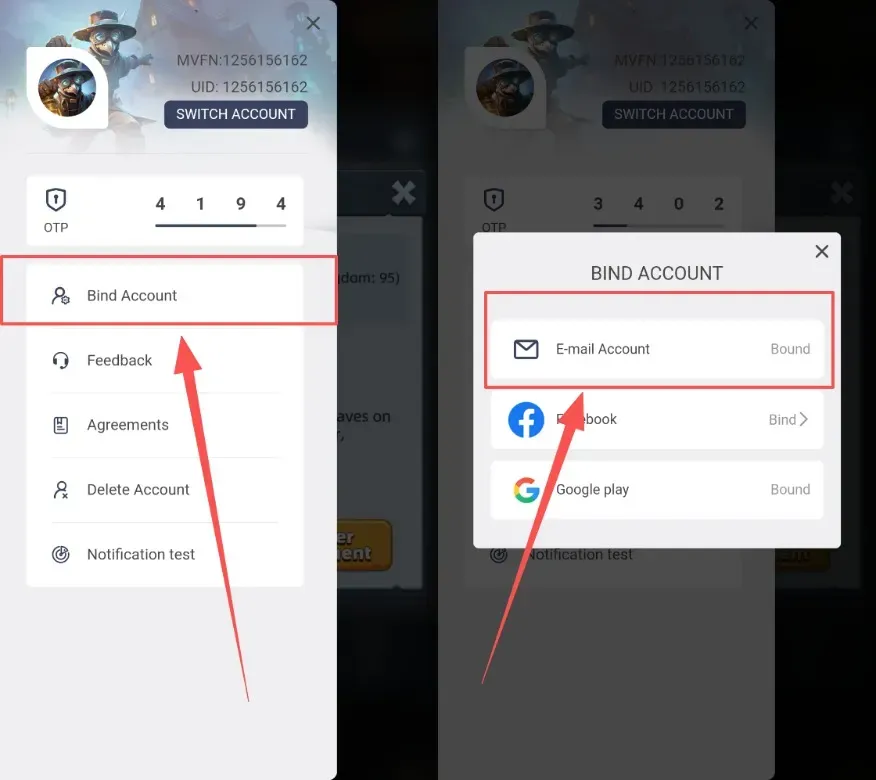 Bind Account