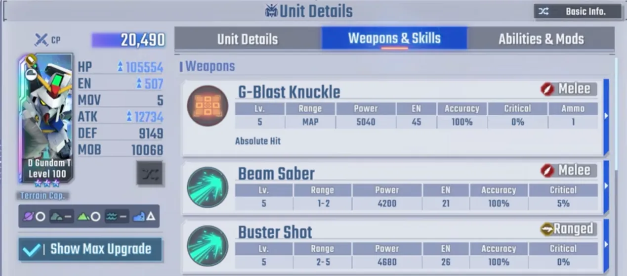 D Gundam Third EX weapon details