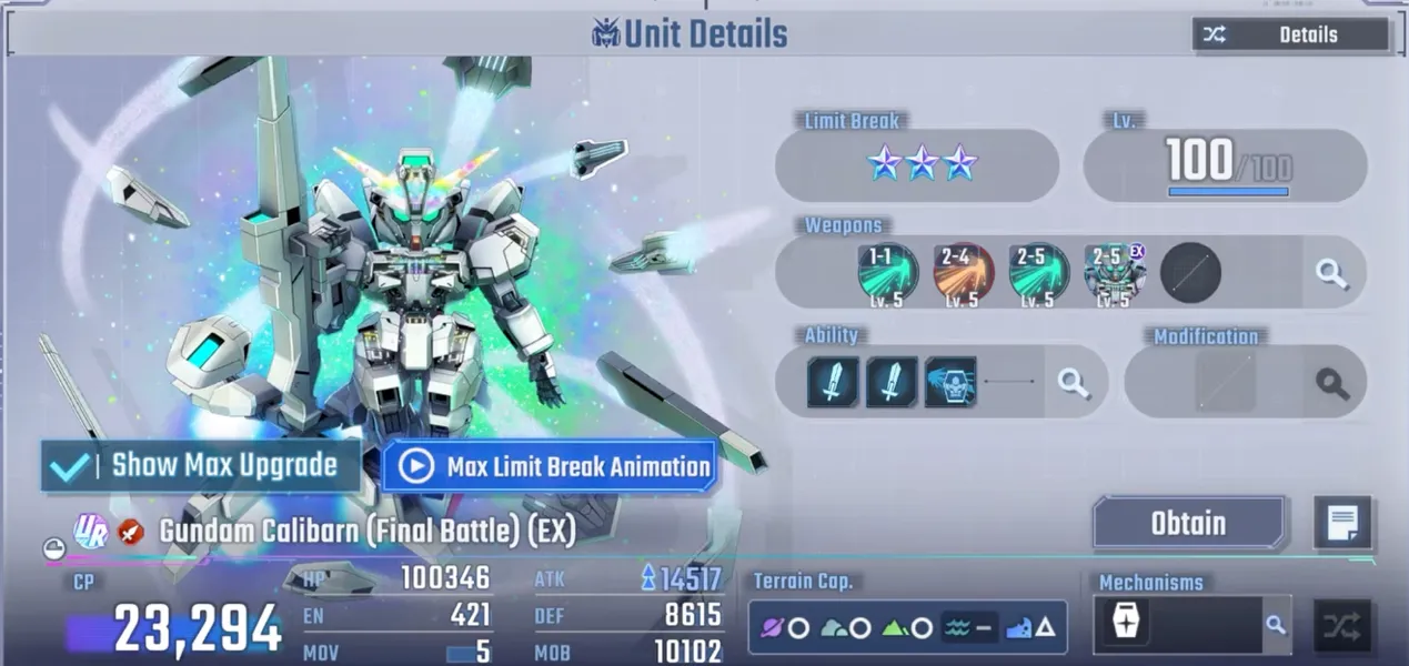 Calibarn Gundam (Final Battle)