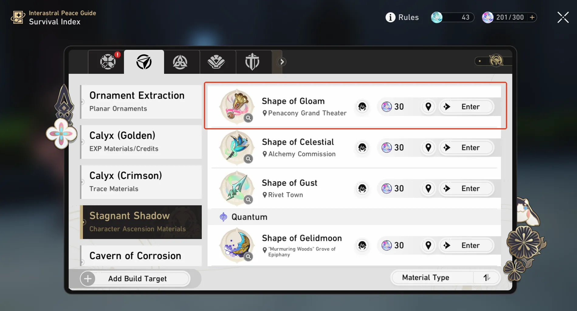 Where to farm Shape of Gloam?