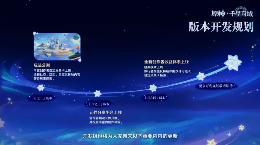 千星奇域版本開發規劃