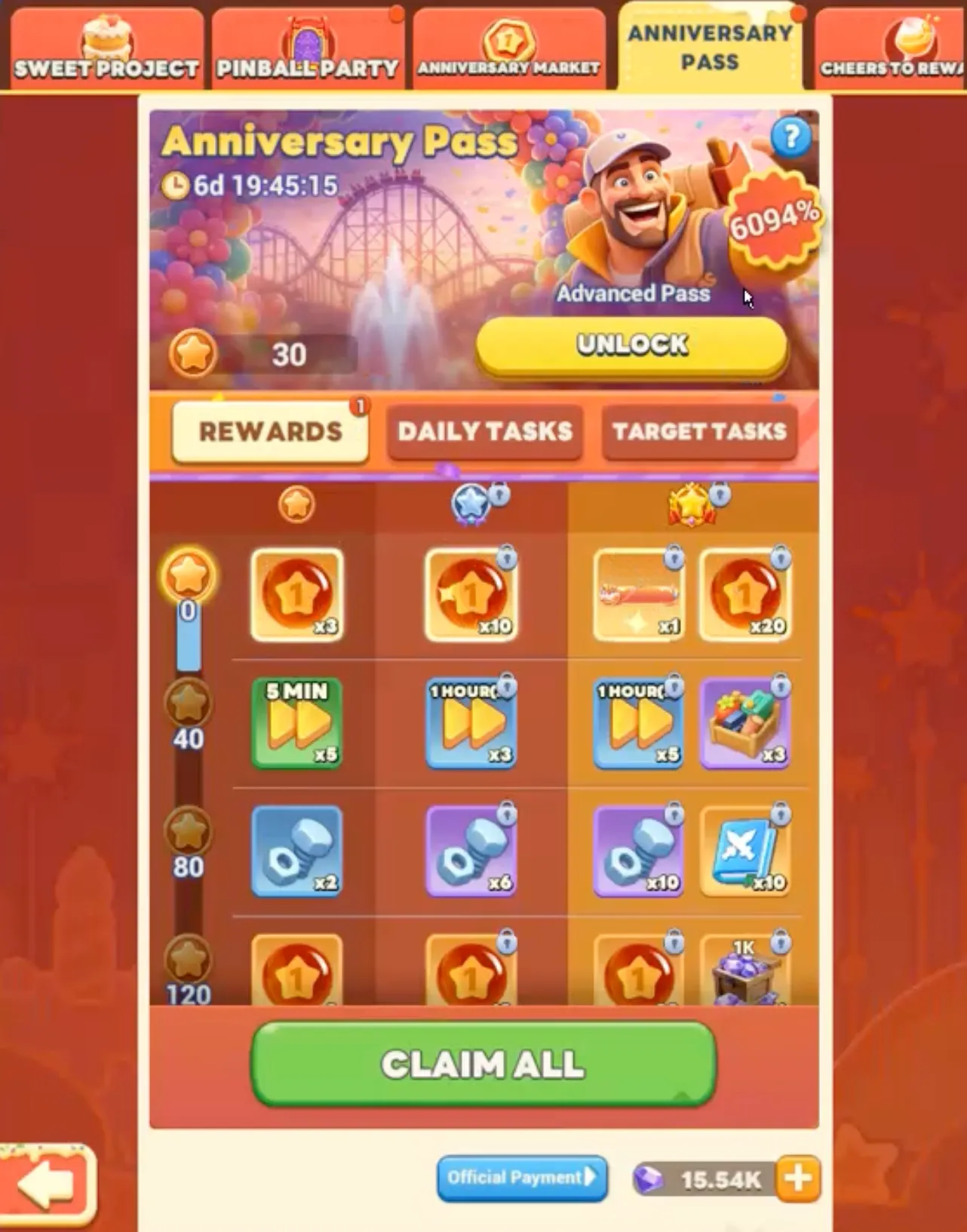Tiles Survive Anniversary Pass