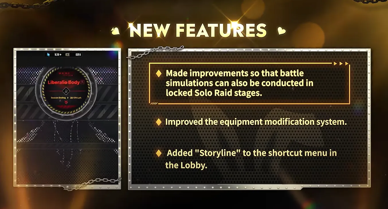 Equipment Modification improvements