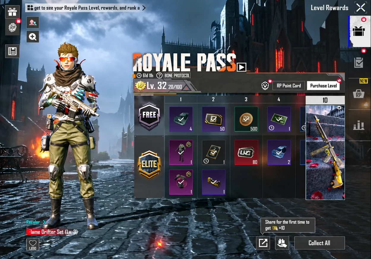 PUBG Mobile A21 Royale Pass rewards overview