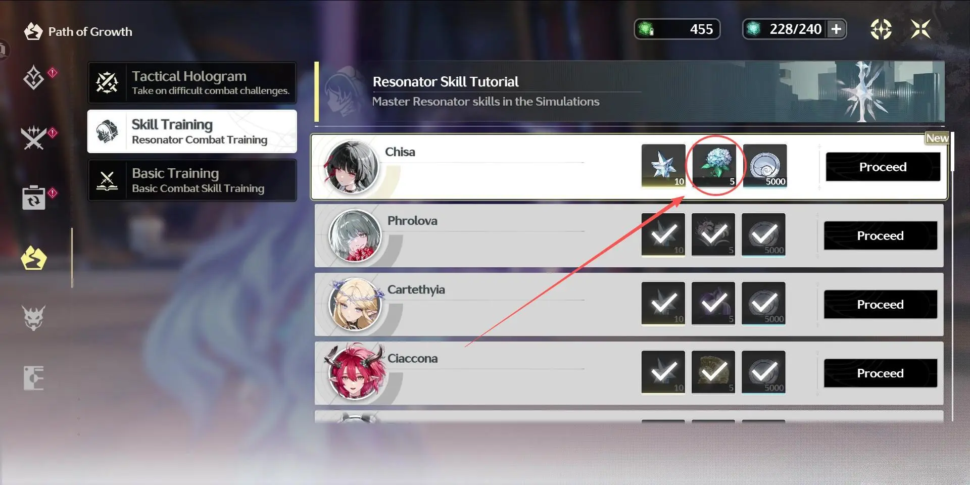 Chisa's Combat Training