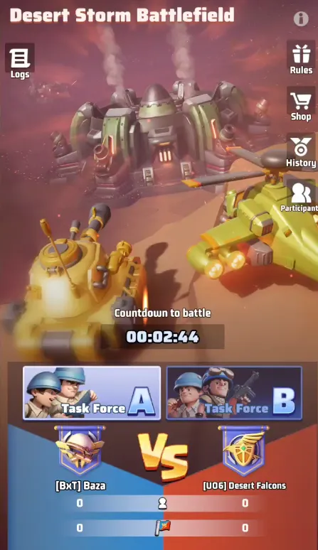 Desert storm battlefield