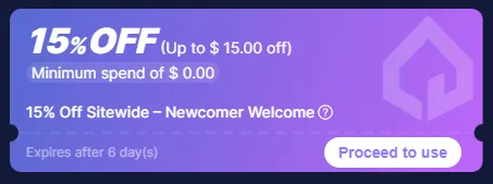 LDShop's discount for newcomer