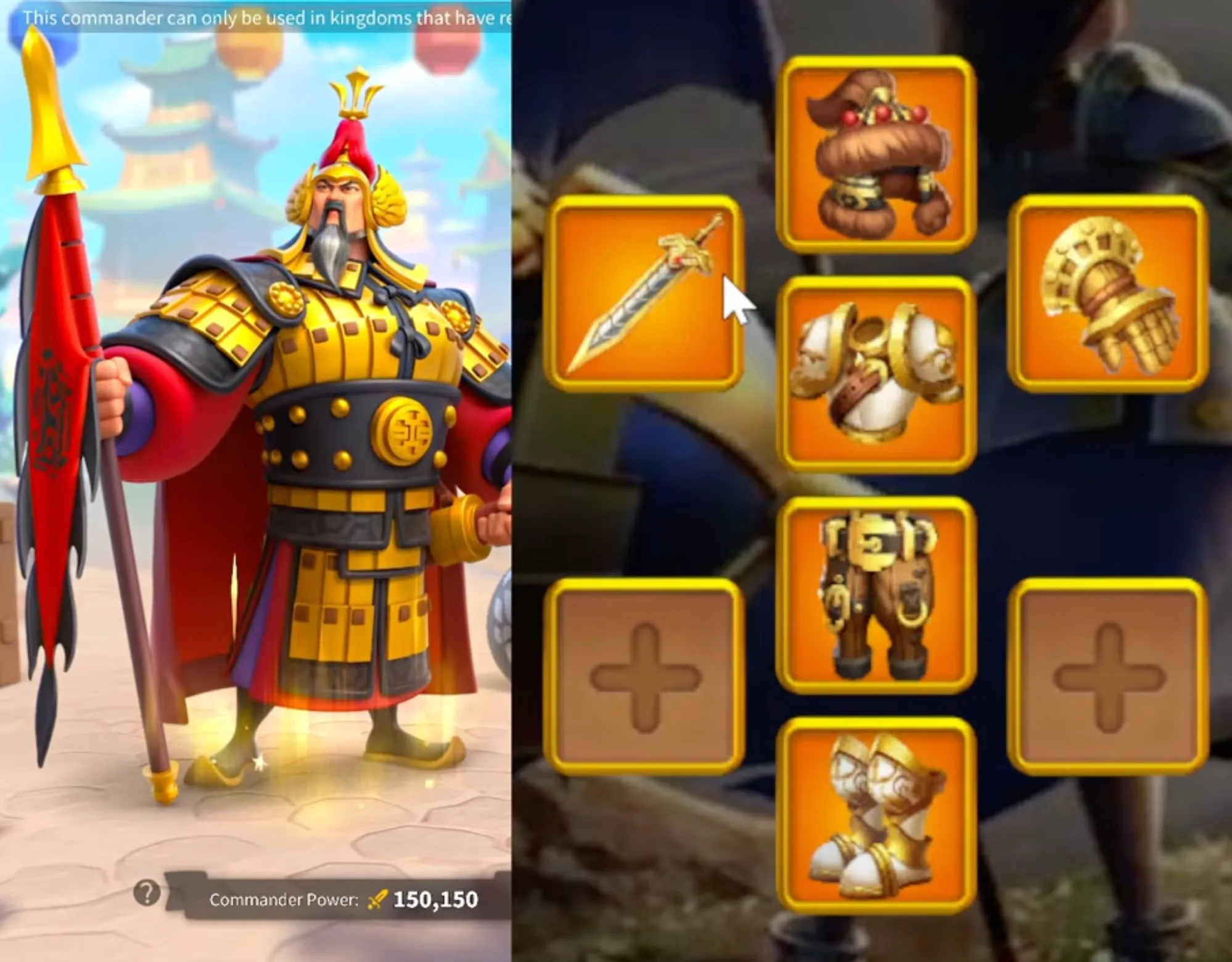 Best Cavalry Equipment in RoK