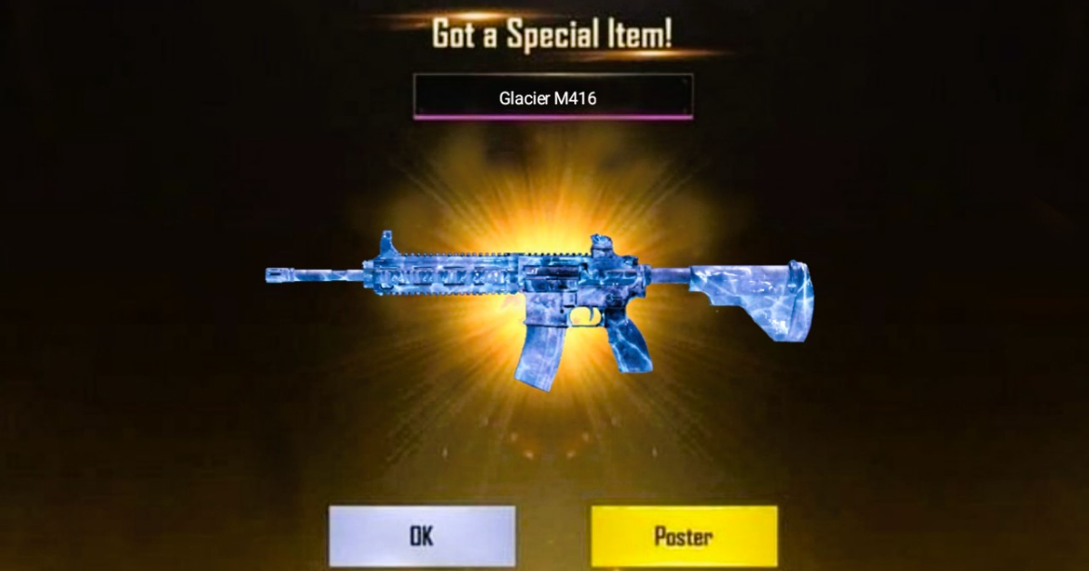 PUBG Mobile gun skin m416 glacier