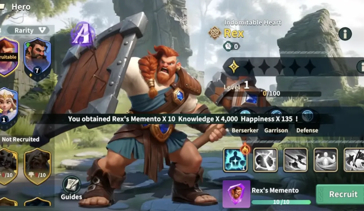 Hero Recruit Screen | Fate War