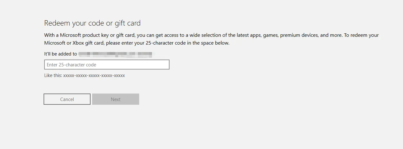 Enter your 25-character code