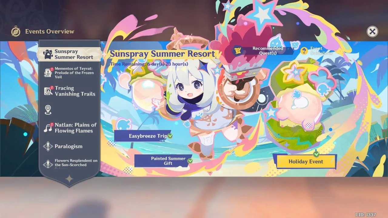 events in genshin 5.8