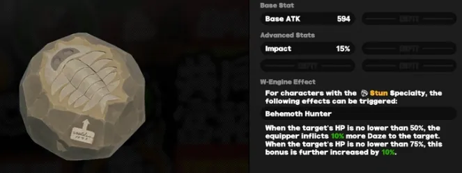 Stun engine: Precious Fossilized Core (A-rank)
