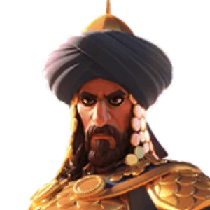 Saladin commander portrait in Rise of Kingdoms