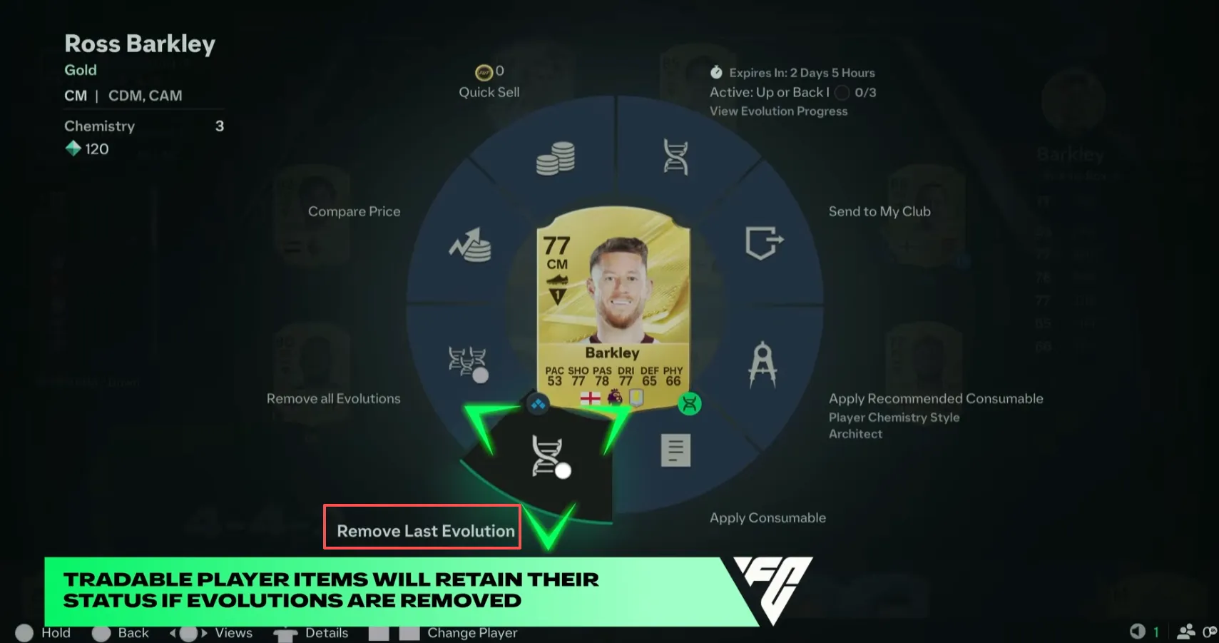 Remove an Evolution in FC 27