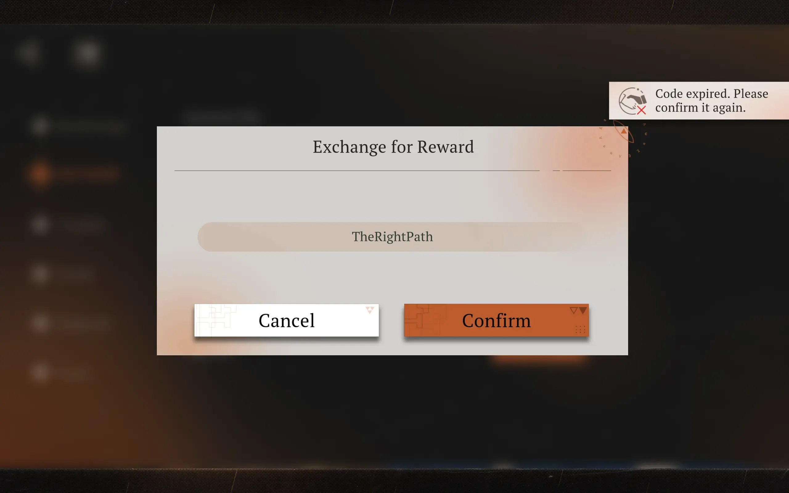 why can't redeem the codes