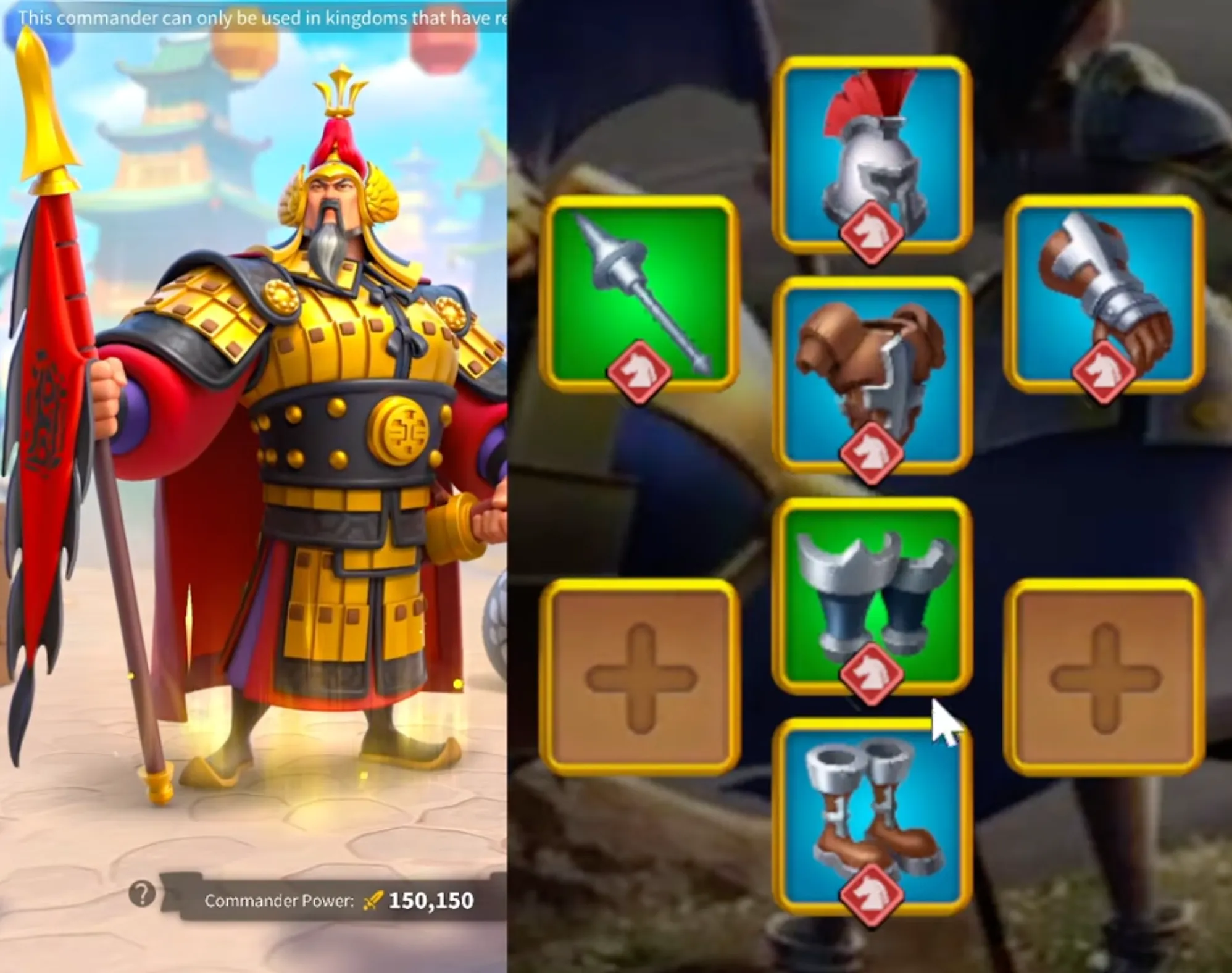 Best Cavalry Equipment in RoK
