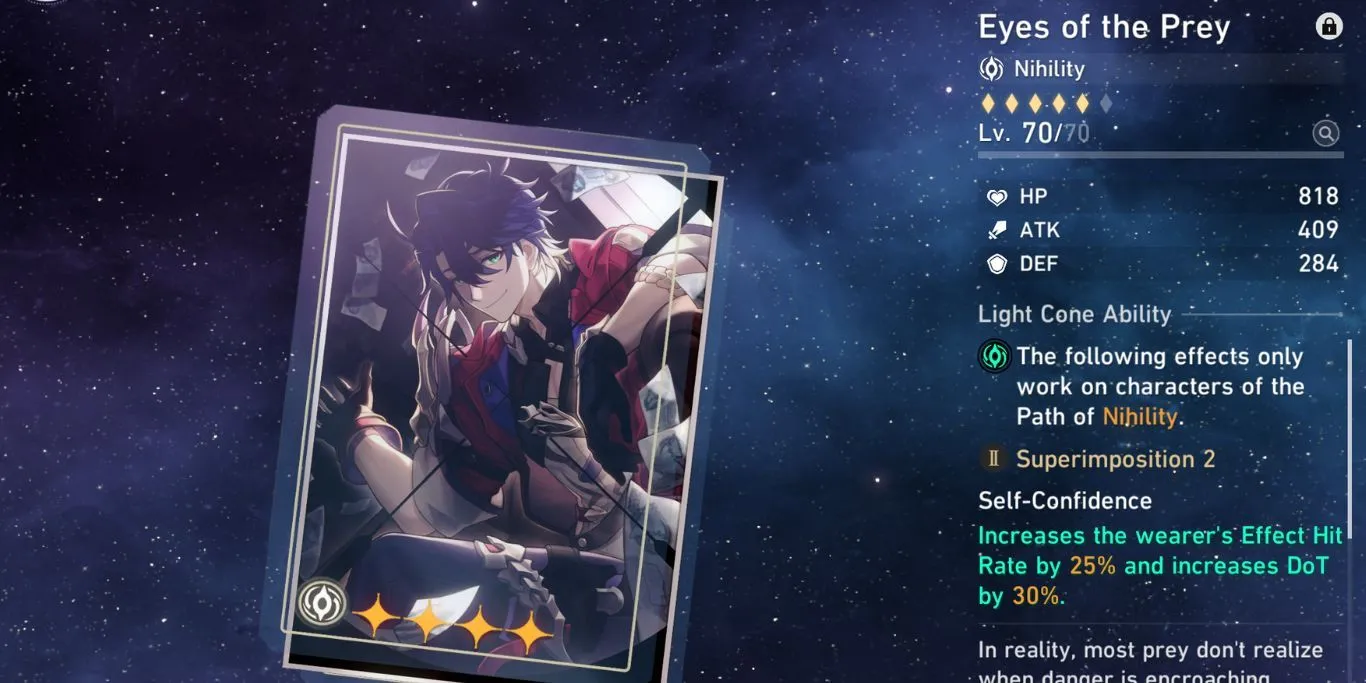 Honkai Star Rail Eyes Of The Prey Light Cone Screen