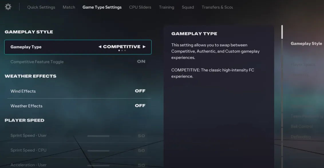 gameplay style
