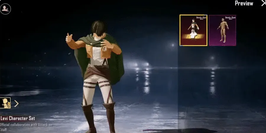 Levi Character Set anime