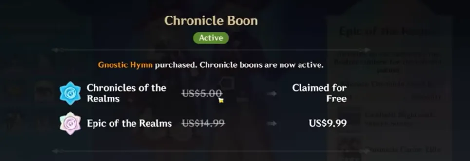 Chronicle Boon