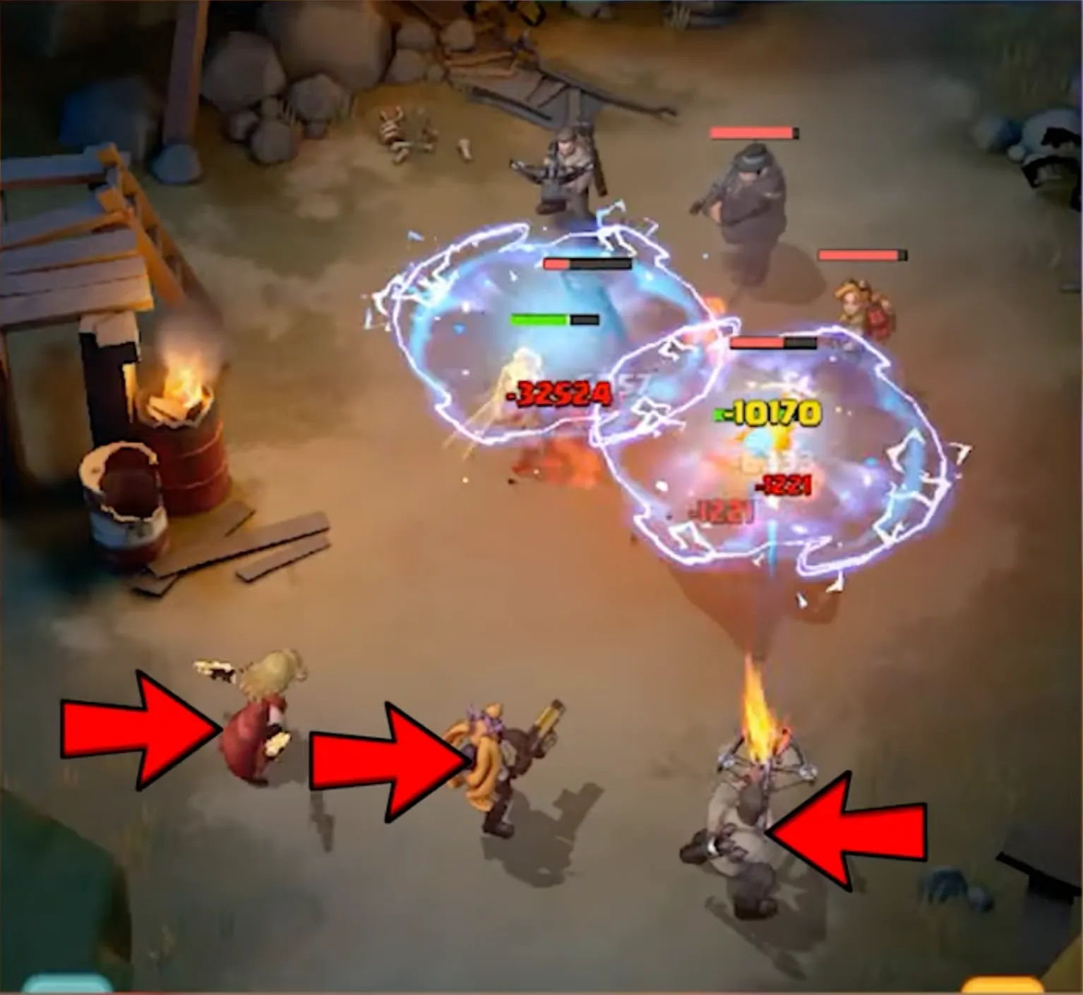 S6 meta striker heroes executing backline AoE burst damage in combat