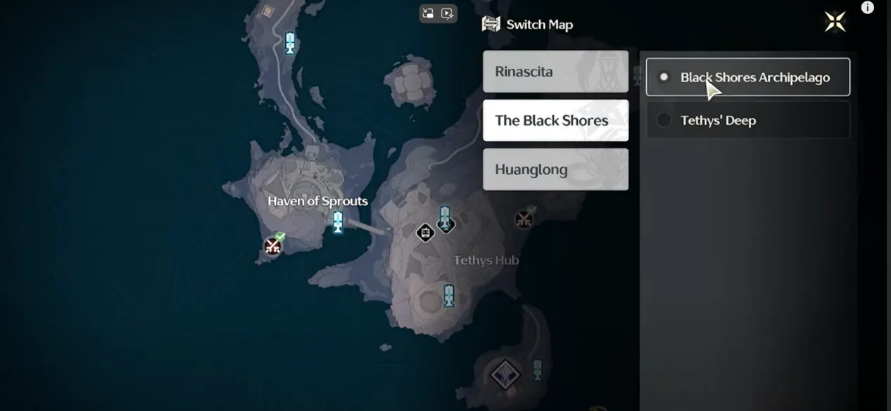Resonance Nexus Location at the Platform of the Black Shores Archipelago